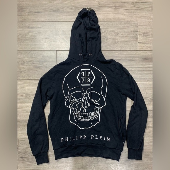 Philipp Plein Homme‎ Black PP 78 Skull Hoodie - Picture 1 of 16